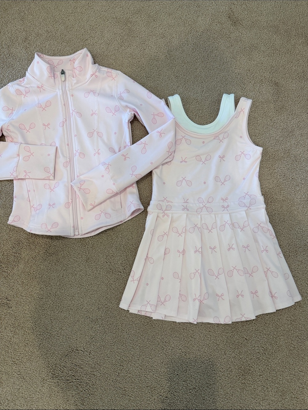abercrombie kids Light Pink Tennis Dress & Zip Jacket Set